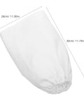 Badass Canvas Sandblast Sleeves Tough Arm Guard Covers Built To Take A Beating During Industrial Blasting Welding And Construction Jobs With All Day Comfort And Grippy Elastic Fit, white canvas sleeve with elastic cuffs, 30cm length.