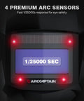 Auto Darkening Welding Helmet With True Color View 4 Arc Sensors 1/25000 Sec Response display panel close-up
