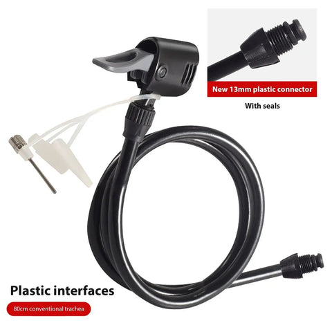 Heavy Duty Universal Air Pump Hose Extension With Leak Free Double Layer Material Versatile Valve Adapter Keeps Knot Free Ensuring Solid Performance Easy Storage Handle Car And Ball Inflation Tasks Without Breaking The Bank At All Right Now, 80cm hose