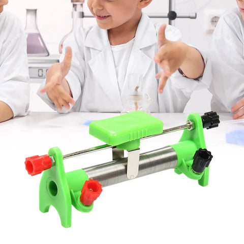 Knockout Adjustable Sliding Rheostat 2 Amp 20 Ohm Variable Resistor in green for physics experiments with students.