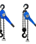 Heavy Duty 3 To 9 Ton Manual Lever Hoist Hand Chain Block For Lifting Traction And Cranes With Long 3 Meter Lift Range, blue with chains