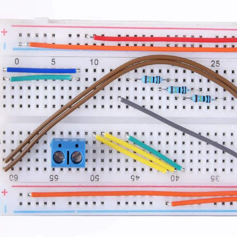840 Piece Breadboard Jumper Wire Kit With 14 Assorted Lengths For Prototyping on breadboard with components