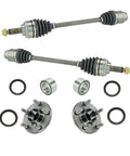 Beefed-Up Front CV Axle Assembly Kit With Inner And Outer Seals, Wheel Bearings And Hubs 10 Piece Set Compatible With Subaru Models From 2000 To 2006 Including Baja, Impreza, Legacy, Outback And Forester.