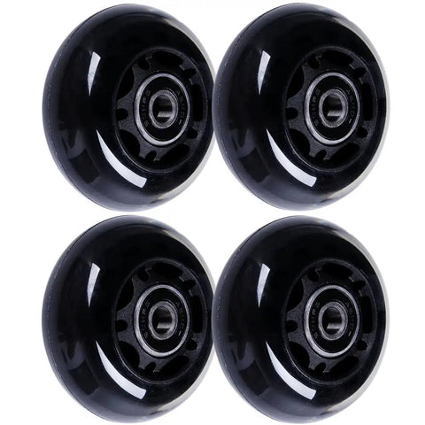 64mm Inline Skate Wheels 64x24mm Replacement With Bearings For Roller Hockey And Everyday Skating 4 Pack 85A High Rebound PU ABEC 9 Bearings