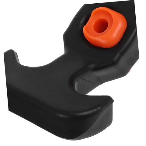 Close-up of latch from Beefy Heavy Duty Hood Latch Kit Eight Pieces For Jeep TJ T Handle Car Hood Catches Replacement Latches Durable Safety Locks
