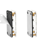 Side view of acrylic external PC power button switch with adhesive backing, part of External Desktop PC Power Button Switch For Case Panel On Off Button Replacement For Motherboard External Power Supply Acrylic DIY Chassis Repair For Damaged Front Panel And Water Cooled Builds.