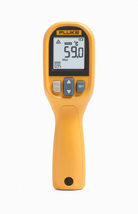Infrared Temperature Gun With Pinpoint Laser, Big Backlit Screen, Super Slim And Lightweight, IP40 Protective, Fits Right In Your Tool Box, Quick Accurate Readouts For Pros And DIYers, yellow handheld