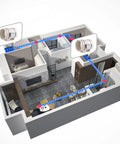 Heavy Duty Tubular Exhaust Ventilation Fan With All Copper Motor 110V installed in home ductwork for effective ventilation.