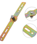 QUMIIRITY adjustable angle furniture hinge with slotted zinc-plated mounting strip and serrated wheel