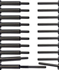 Hidden Black Cable Railing Hardware Kit with Beefy Turnbuckle Tensioners and Fixed Terminals shown in 10 pairs layout