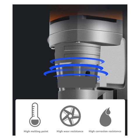 Close-up of Pro Grade Magnetic Drill Press Variable Speed Bench Drilling Machine showing motor and durability features.