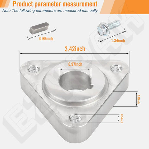 Spindle Pulley Hub Kit Heavy-Duty Compatible With Toro Z Master Mowers Side Discharge Deck Fits 74237 74238 74239 74242