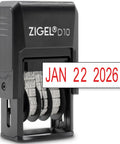 Top Tier Self Inking Date Stamp With Smooth Rotating Wheels And Refillable Red Ink Pad Built Tough For The Daily Grind showing JAN 22 2026