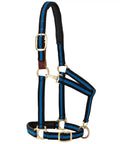 Breakaway Horse Halter With Comfort Foam Padding, Adjustable Chin And Throat Snap, Blue Average Size, Durable Polypropylene