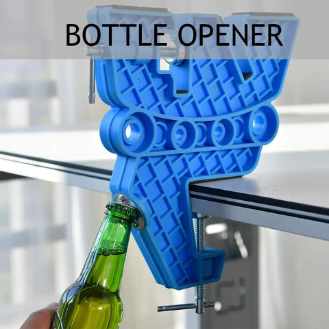 Ski And Snowboard Vise For Tuning Waxing And Repair With Non Slip Vice Grips And Horizontal Vertical And Tilt Positions Includes Rubber Ski Brake Retainers And Beer Opener Ultra Wide Clamp Fits Up To 2.36 Inches Thick