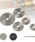 Pro Grade 30 Piece Cutting Wheel Set With HSS Circular Saw Blades Diamond Cutting Discs Resin Cutting Wheels And Mandrel Kit displayed