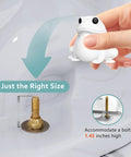 Frog Toilet Bolt Covers Glow In The Dark 2 Pack Luminous Green PLA Push On Screw Caps showing fit for 1.45-inch high bolts
