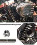 Titanium Stud Bolt Nut Kit For Harley Sportster 883 1200 Dyna Softail Electra Glide Road Glide Road King Fat Boy Upgrade