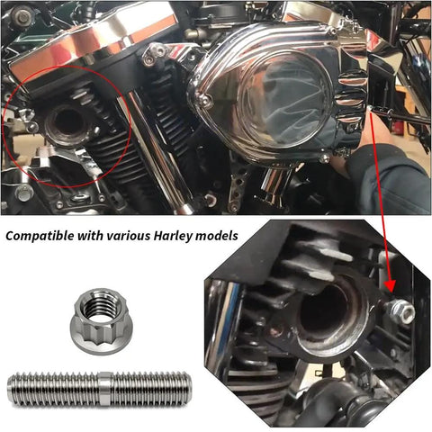 Titanium Stud Bolt Nut Kit For Harley Sportster 883 1200 Dyna Softail Electra Glide Road Glide Road King Fat Boy Upgrade