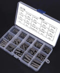 Open box displaying Round Ended Feather Keys Set 140 Piece For Keyways And Fasteners In Mechanical And Industrial Projects