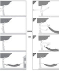 Illustration showing steps to set up a Double Hammock For Two People Outdoor Chill Zone Relaxation 98.4 x 59.1 Inches With 660 Pound Capacity.