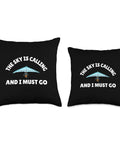 Hang Gliding Throw Pillow For Men And Women With The Sky Is Calling And I Must Go A Funny Art Gift Idea For Hang Glider Lovers And Athletes Cozy Open Air Flight Decor with printed text and illustration on black pillow