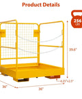Straight Up Forklift Safety Cage 36 X 36 Inch Work Platform 1200 Lbs Capacity Heavy Duty Man Basket Rig with locking chains