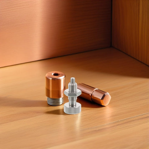 Hella Durable M10 Spring Plunger With Knurled Handle Dead Nuts Secure Self Locking Release Pin For Precision Mold Setup And Robotic Joints Rock Solid Quick Action Design on wood surface.