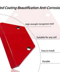 Durable 8 Inch Tungsten Carbide Coated Auger Blade Replacement Kit red blade showcasing anti-corrosion features