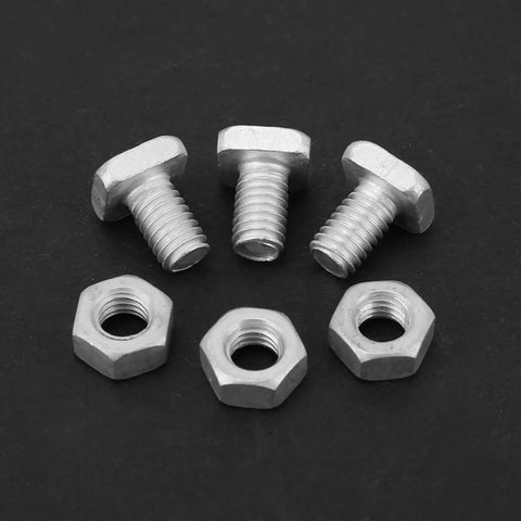 Heavy Duty Aluminum Greenhouse Hardware Kit With 50 M6x12 Bolts And 50 M6 Nuts For Quick Assembly And Reliable Repairs, rust-resistant bolts and nuts shown