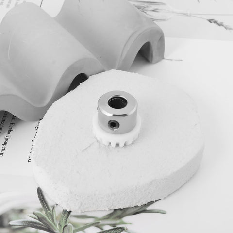Two Piece Sewing Machine Vertical Top Shaft Bevel Gear Replacement Kit 155819 on textured background