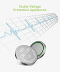 Heavy Duty LR1130 AG10 Button Cell Batteries 30 Pack Solid Alkaline Coin Power Cells For Watches And Toys Legit 1.5V with background graph.