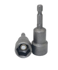 15mm Hex Shank Magnetic Nut Driver Set For Drills Heavy Duty Socket Bits With Strong Magnet Durable Chrome Vanadium Steel Easy Install Dismantle No Slip Fastener Tools 2 Pieces