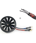 50mm EDF Ducted Fan With 11 Blades 4300KV RC Brushless Motor 40A ESC 2-4S High Voltage Balance Tested Ideal For 4S RC Jet Airplanes Delivers Up To 770g Thrust