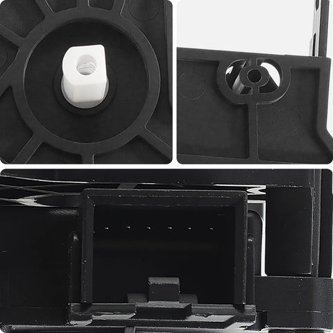 Close-up views of Main HVAC Air Door Actuator For Lincoln Town Car 2003 2011 Replacement Air Inlet Valve details and connectors.