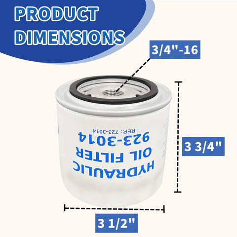 Heavy Duty Hydraulic Oil Filter For Cub Cadet Tractors GT GSE LT GS GSX XT3 44 48 54 2554 2550 Replaces JD AM39653 795270 Fitment For 2165 2145 GT Series And More 2 Pack