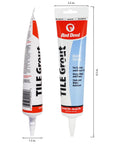 Pre Mixed Tile Grout For Walls And Floors White 5.5 Oz Pro Quality With Excellent Adhesion Easy To Use And Water Clean Up