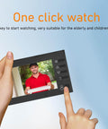 Hand holding All In One Peephole Doorbell Camera With 4.3 Inch Indoor Monitor Easy Install 720P Video 940Nm Night Vision