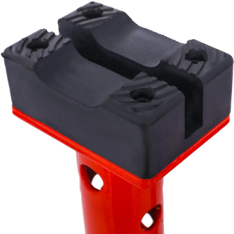 Close-up of heavy-duty steel lift saddle surface from 3 Ton Jack Stands For Home Garages Heavy Duty Steel Lifts With 6000 Lb Per Stand