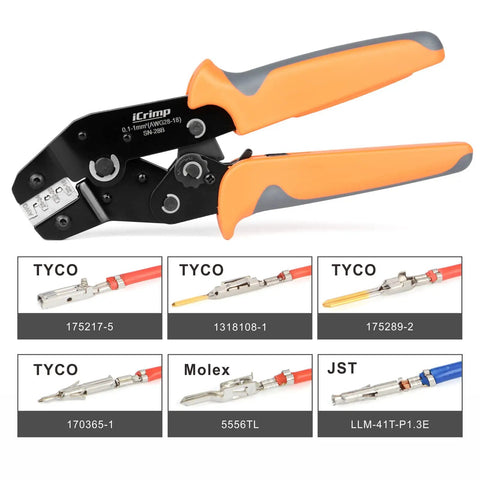 Open Barrel Crimping Tool For Dupont And JST XH VH Connectors 3.96mm 2.54mm 2.5mm Pitch AWG 18 To 28 For Servo Leads
