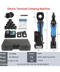 Top Shelf Portable Electric Pipe Expander With Brushless Motor Hydraulic Crimping Pliers Cable Cutter And Punching Machine displayed with accessories.