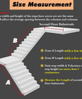 Size Measurement diagram for Top Shelf Metal Guardrail Poles For Stairs And Decks 20 Pack Cuttable Stair Railing Posts.