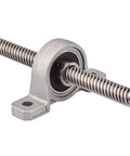 Close-up of 100mm T8 Lead Screw Nut Set With Brass Nut, 2 KP08 Pillow Bearing Blocks And 8x8mm Coupler for 3D printers and CNC machines