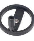 Plastic Lathe Hand Wheel 160 Mm With Revolving Handle 16 Mm Mounting Hole Round Design For Milling Machine Lathe And Grinding Machine Operators