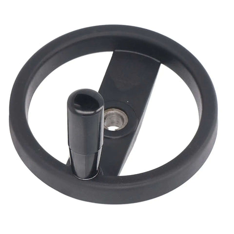 Plastic Lathe Hand Wheel 160 Mm With Revolving Handle 16 Mm Mounting Hole Round Design For Milling Machine Lathe And Grinding Machine Operators