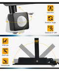 JUDYSSY Led Pir Motion Sensor Floodlight Outdoor Wall Light White Light 100W with adjustable sensor angles and mounting options.