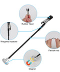 Flexible rod with rubber head and magnet from Magnetic Helping Hands Soldering Kit With 10 Flexible Clip Arms And 1 Iron Box Station