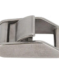 Beefy Heavy Duty 316 Stainless Steel Cam Buckles 2 Pack Adjustable Lock Sliders For 1.06 Inch Webbing Quick Release Fasteners Replacement 1763 Pounds Load Capacity, showing a side view of a metal buckle.