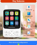 No WiFi Baby Monitor With Voice Activated Night Vision 4 Inch IPS Screen 2 Way Talk PTZ Remote Pan Tilt Zoom features display