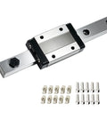 MGN12 700mm Linear Rail Guide With MGN12H Stainless Steel Black Carriage Block for 3D printers and CNC projects with screws and nuts